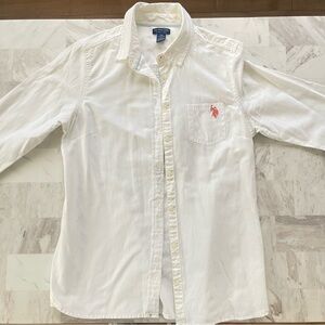 U.S POLO ASSN Long Sleeve Button Down Women’s Shirt White Size XS